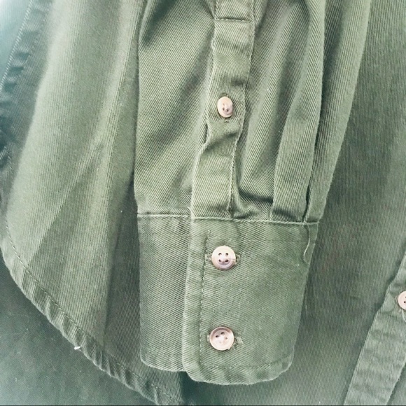 Merona Olive Green Button Up. - Picture 4 of 5